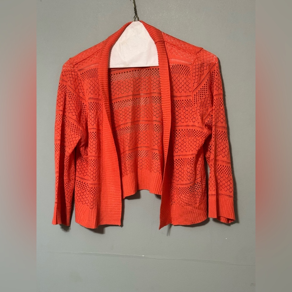 Ronni Nicole Open-Front Cardigan - Bright Red